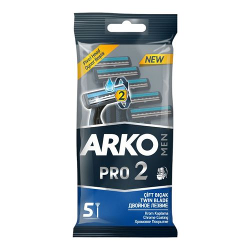 Бритвенные станки Arko Men T2 Pro 2 лезвия одноразовые 5 шт