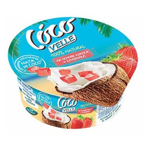 Растительный аналог йогурта Velle Сосо кокосовый со вкусом клубники 5% 130 г