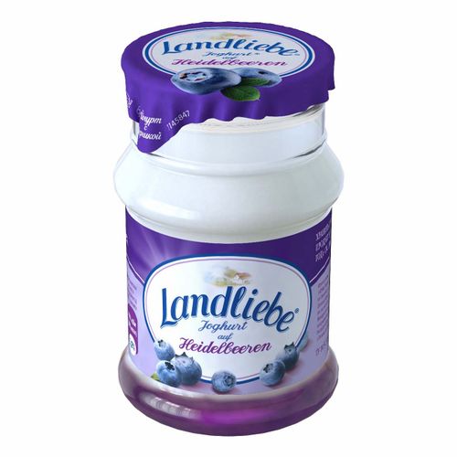 Йогурт LandLiebe двухслойный с черникой 3,2% БЗМЖ 130 г