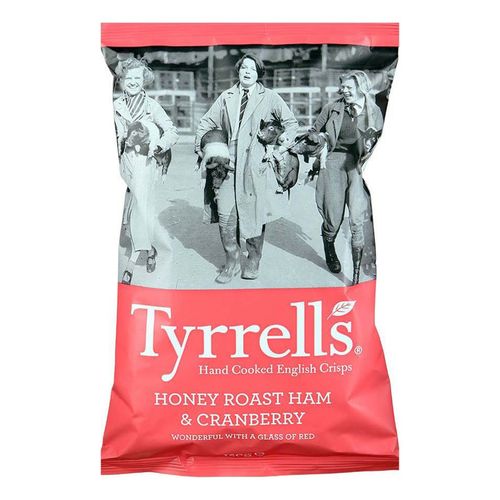 Чипсы Tyrrells картофельные натуральные с обжаренной в меду ветчиной и клюквой