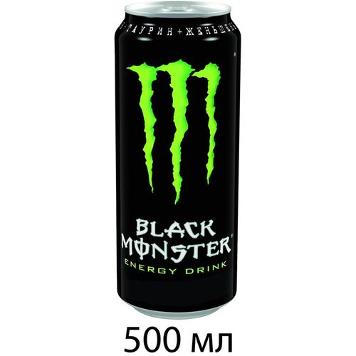 Энергетический напиток Black Monster Green газированный 500 мл