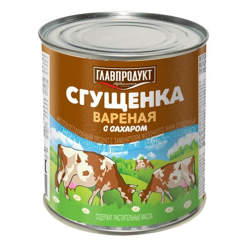 Молокосодержащий продукт Главпродукт Сгущенка вареная с сахаром 8,5% СЗМЖ 380 г