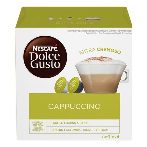 Кофе Nescafe Dolce Gusto Капучино в капсулах кофе 6,3 г х 8 шт + Молоко 17 г х 8 шт