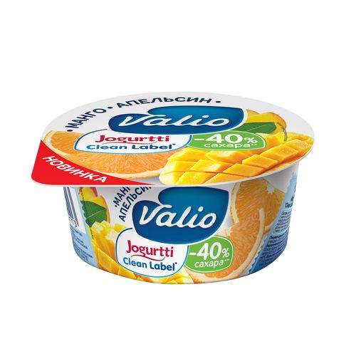 Йогурт Valio манго и апельсин 2,9% БЗМЖ 120 г