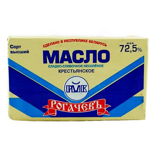 Сливочное масло Рогачевъ Крестьянское 72,5% БЗМЖ 160 г