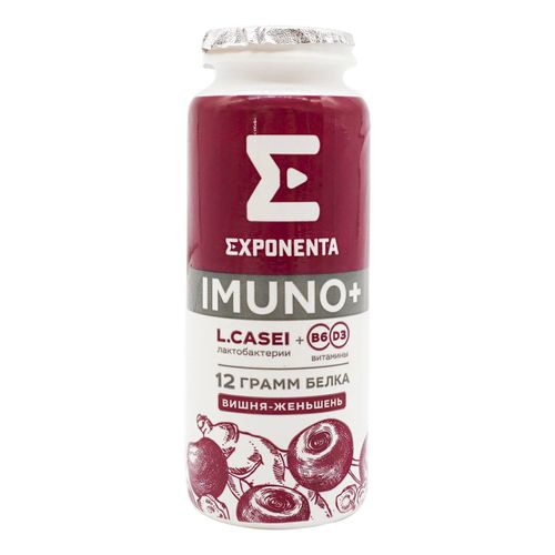 Кисломолочный продукт Exponenta Imuno+ вишня-женьшень 100 мл