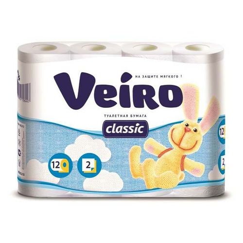 Туалетная бумага Veiro Classic 2 слоя 12 шт