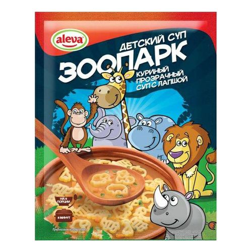 Суп Aleva быстрого приготовления Зоопарк детский 60 г