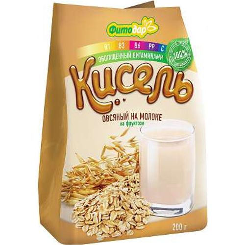 Кисель Фитодар Стокрос овсяный на натуральном молоке и фруктозе витаминизированный 200 г