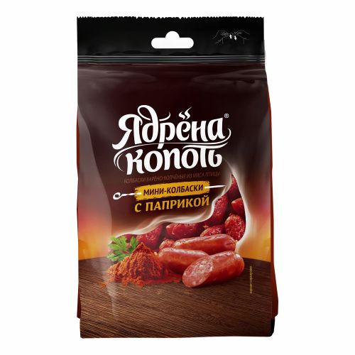 Колбаски варено-копченые Ядрена копоть мини с паприкой 250 г - купить с ...