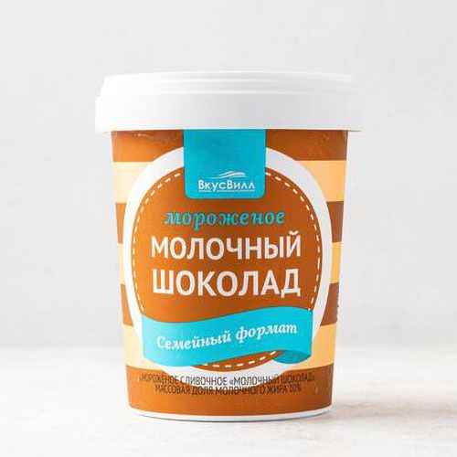 Мороженое сливочное ВкусВилл Молочный шоколад 700 г