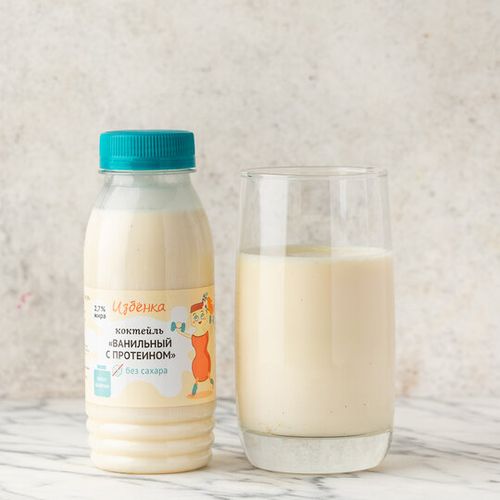 Молочный коктейль ВкусВилл Ванильный с протеином 2,7% СЗМЖ 280 мл