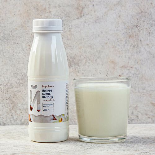 Йогурт питьевой ВкусВилл кокос-ваниль 1,5% БЗМЖ 280 г