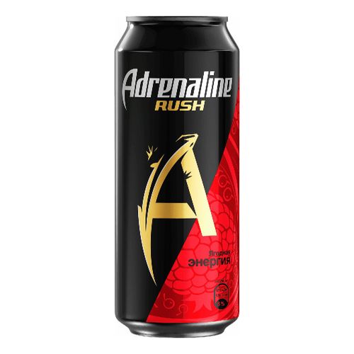 Энергетический напиток Adrenaline Rush Ягодная энергия газированный 440 ...