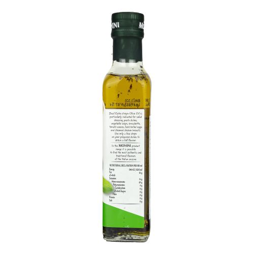 Оливковое масло Monini Extra Virgin нерафинированное с базиликом 250 мл