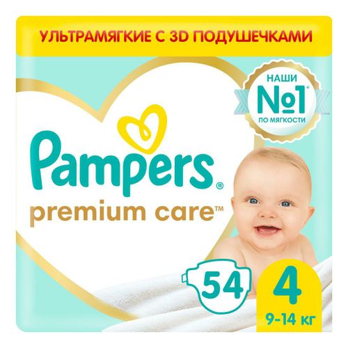 Подгузники Pampers Premium Care 4 (9-14 кг) 54 шт