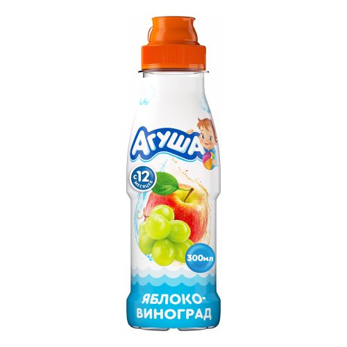 Напиток сокосодержащий детский Агуша яблоко-виноград с 12 месяцев 300 мл
