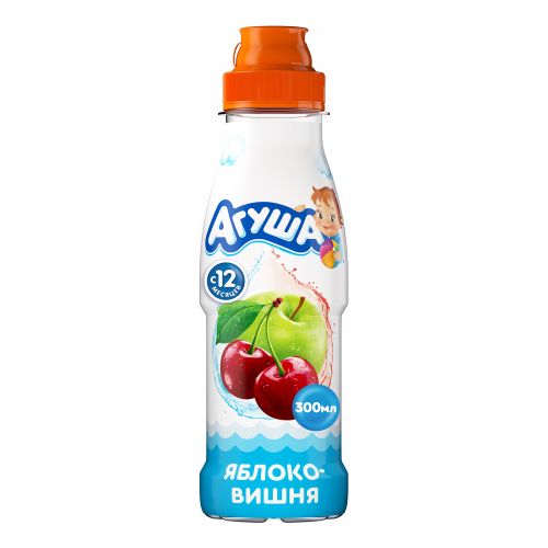 Напиток сокосодержащий детский Агуша яблоко-вишня с 12 месяцев 300 мл