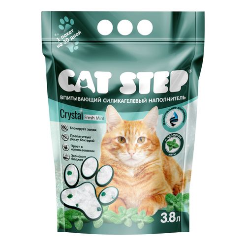 Наполнитель Cat Step для кошачьего туалета Силикагель 3,8 л