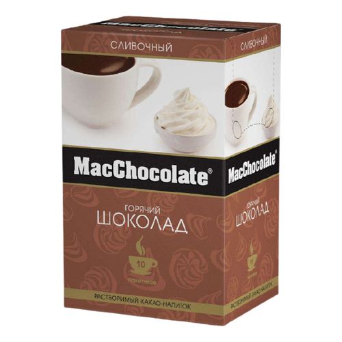 Горячий шоколад MacChocolate порционный растворимый 20 г х 10 шт х 10 уп