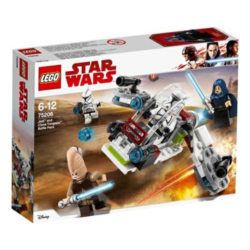 Пластмассовый конструктор Star Wars Боевой набор джедаев и клонов-пехотинцев Lego 102 детали