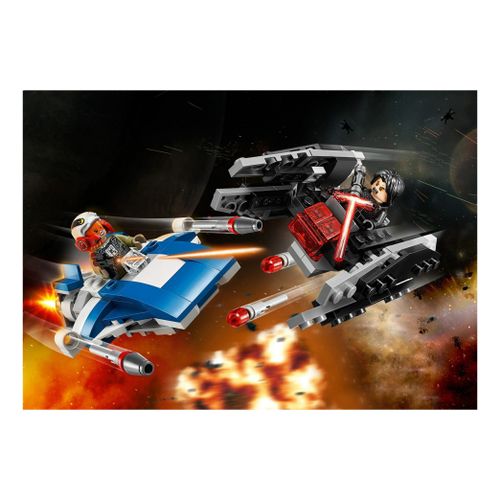 Пластмассовый конструктор Star Wars Истребитель типа A против бесшумного истребителя СИД Lego 188 деталей