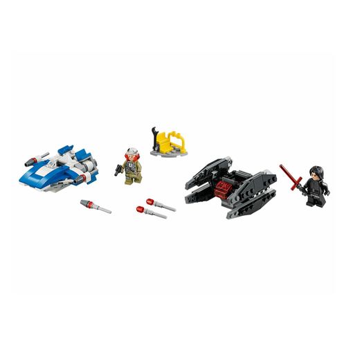 Пластмассовый конструктор Star Wars Истребитель типа A против бесшумного истребителя СИД Lego 188 деталей