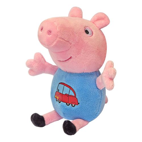 Мягкая игрушка Свинка Пеппа Джордж с машинкой Peppa Pig 18 см