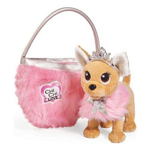 Мягкая игрушка Собачка Принцесса с пушистой сумкой Chi Chi Love 20 см