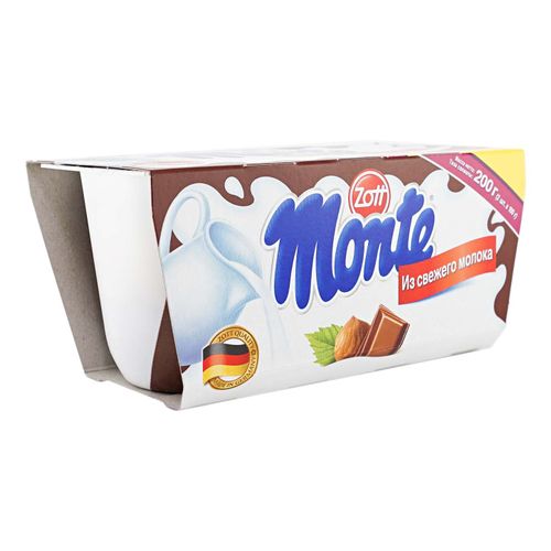 Десерты молочные Monte Max шоколад-лесной орех 100 г х 2 шт