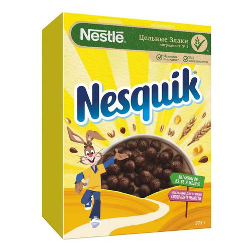 Сухой завтрак Nesquik шоколадный обогащенный витаминами и минеральными веществами 375 г