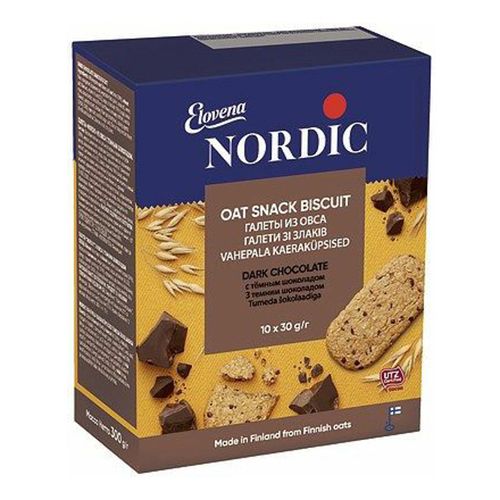 Галеты Nordic овсяные с шоколадом 300 г