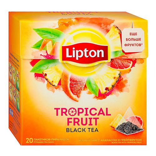Чай черный Lipton Tropical Fruit в пирамидках 1,8 г х 20 шт