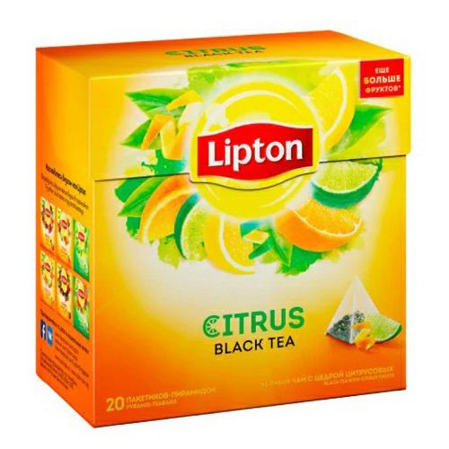 Чай черный Lipton Citrus в пирамидках 1,8 г х 20 шт