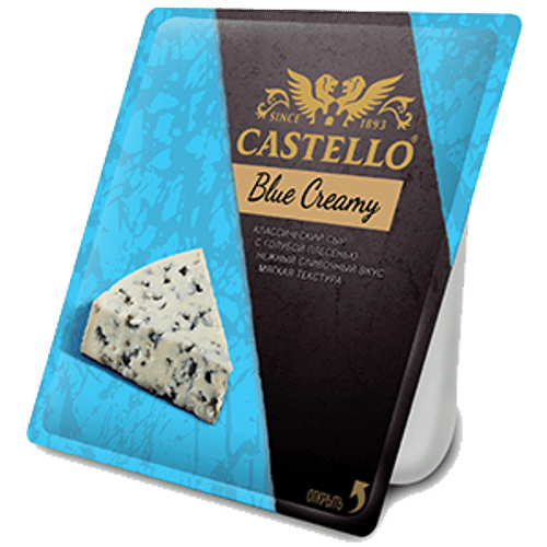 Сыр мягкий Castello Blue Creamy Сливочный с голубой плесенью 56% БЗМЖ 125 г