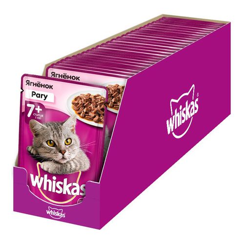 Влажный корм Whiskas рагу с ягненком для взрослых кошек 85 г