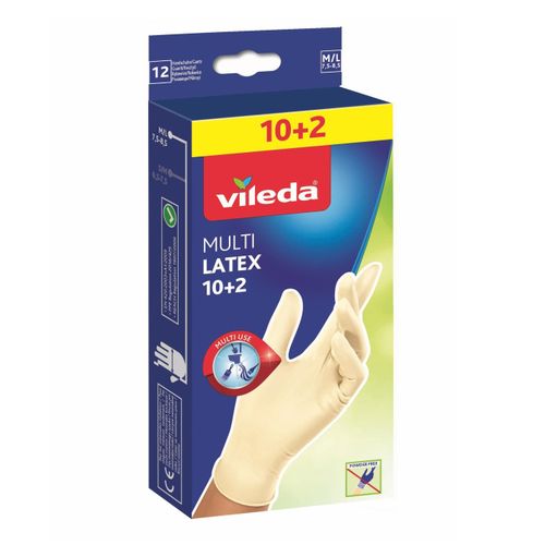 Перчатки Vileda Multi Latex одноразовые латексные M-L 1 шт