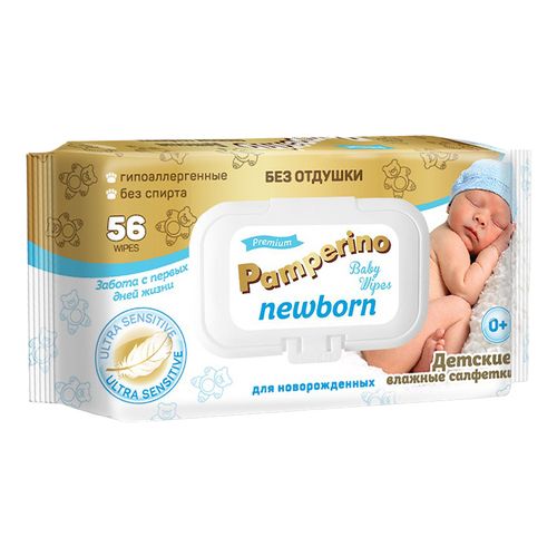 Влажные салфетки детские Pamperino Newborn 56 шт