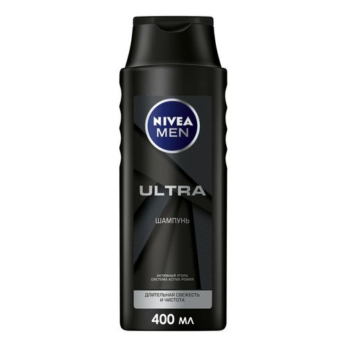 Шампунь Nivea Men Ultraс активным углем длительная свежесть и чистота для всех типов волос 400 мл