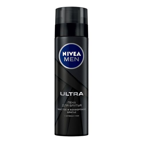 Пена для бритья Nivea Men Ultra с активным углем освежающий мужская 195 мл