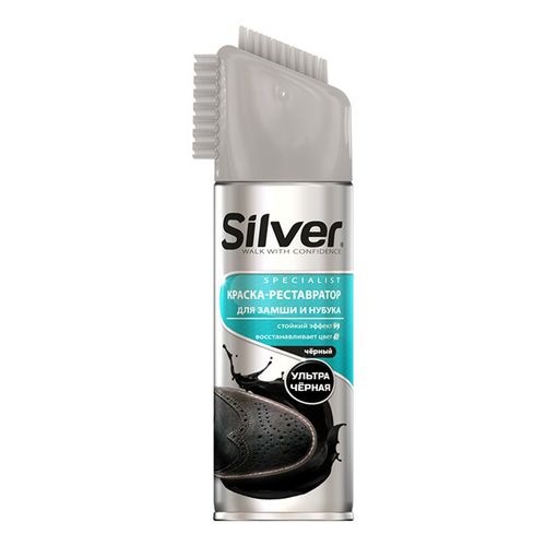 Краска-реставратор Silver Specialist для обуви и изделий из замши и нубука ультра черная 250 мл