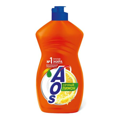 Жидкость для мытья посуды AOS Лимон 450 мл