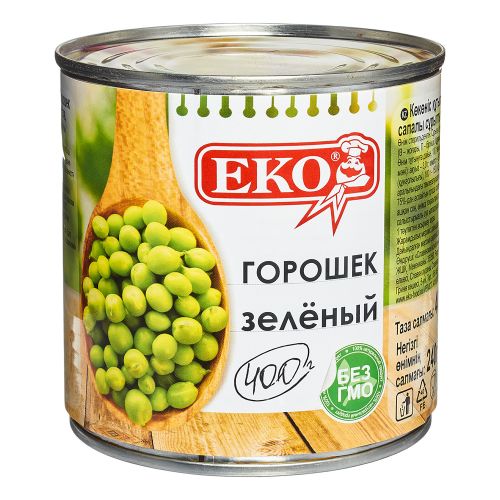 Горошек ЕКО зеленый консервированный 400 г