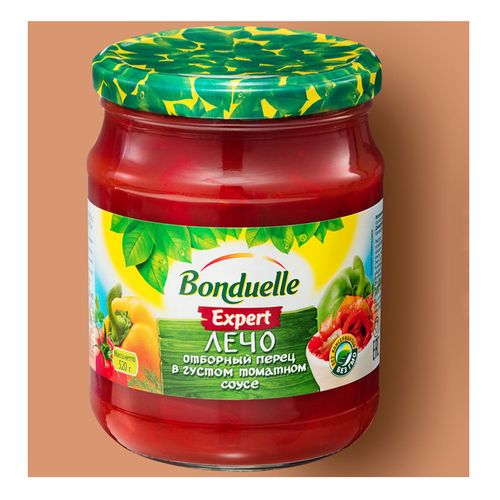 Лечо Bonduelle Отборный перец в густом томатном соусе 520 г