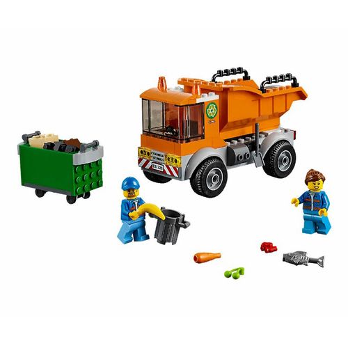 Пластмассовый конструктор Lego City Мусоровоз 90 деталей