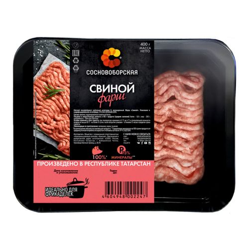 Фарш свиной Сосновоборская охлажденный 400 г