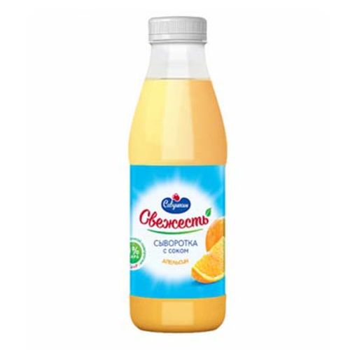 Сывороточный напиток Савушкин Свежесть апельсин БЗМЖ 415 мл