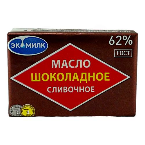 Сливочное масло Экомилк Шоколадное 62% БЗМЖ 100 г