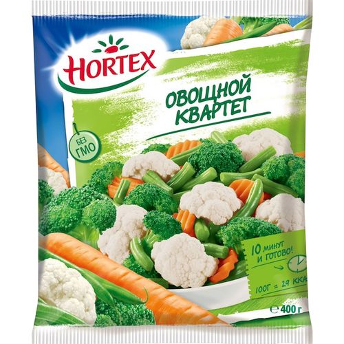 Овощная смесь Hortex Овощной квартет быстрозамороженная 400 г