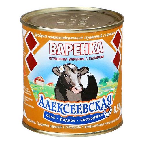 Молокосодержащий продукт Алексеевское Сгущенка с сахаром 8,5% СЗМЖ 370 г
